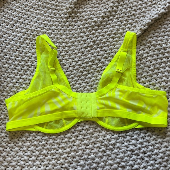 Cacique neon yellow zebra unlined bra - Picture 3 of 4